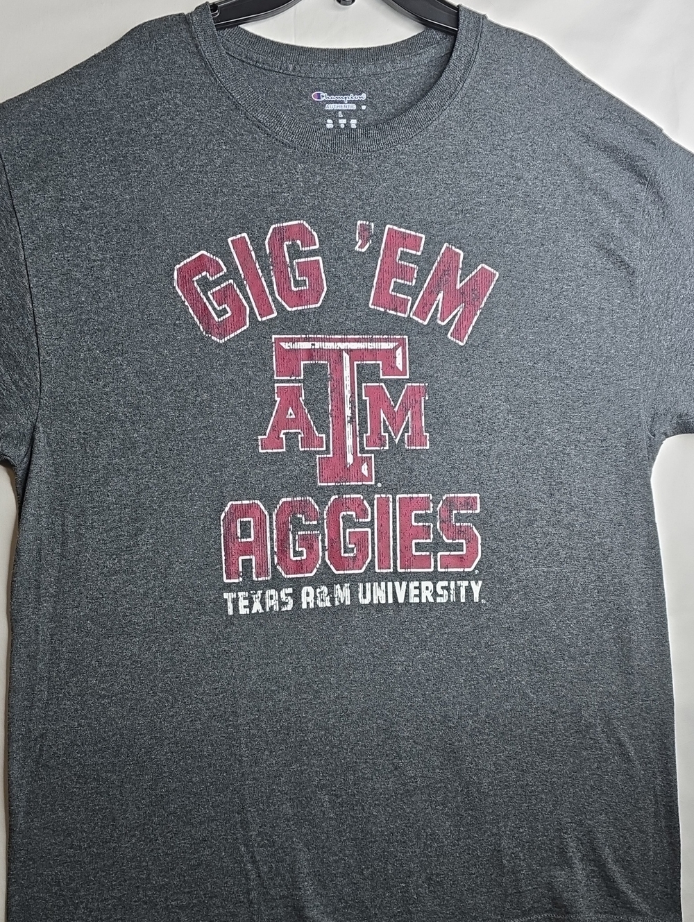 Champion Gray Texas A&M 'Gig 'Em' Aggies Graphic T-Shirt